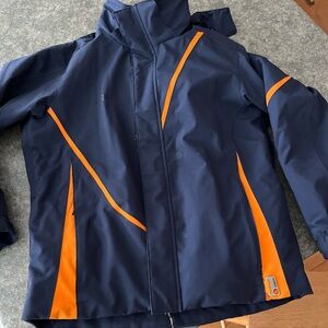 Children's Waterproof Navy and Orange ski coat
